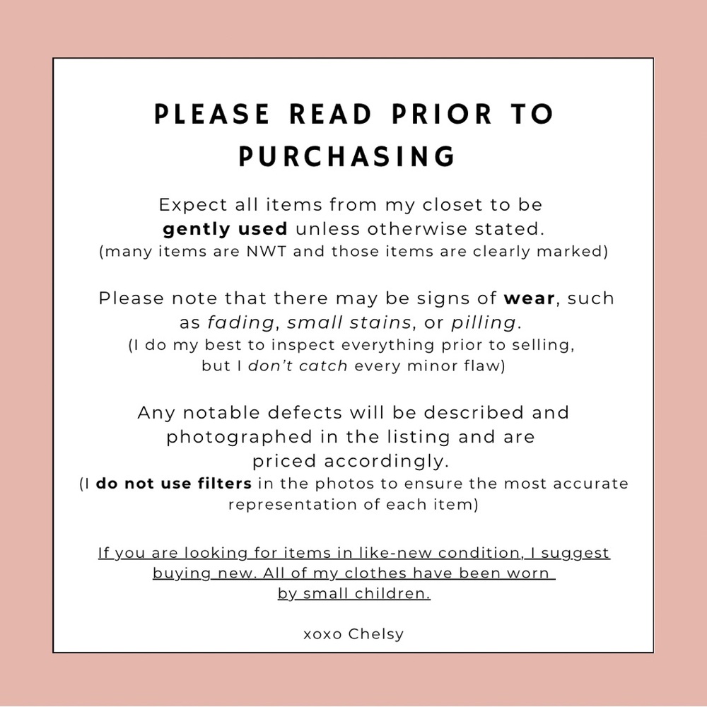Please read prior to shopping my closet 🛍️🤍